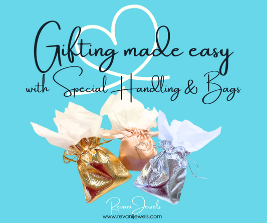 Luxurious satin gift bags in Gold, Silver, or Rose Gold with drawstring closure. Perfect for elegant gifting or safekeeping.